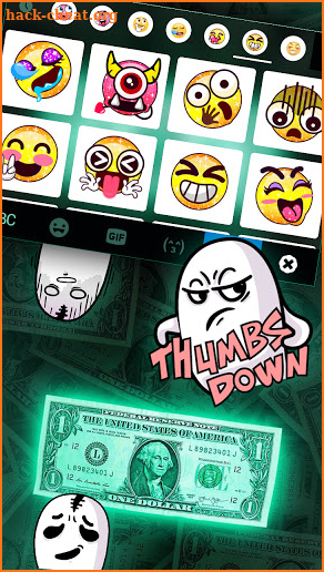 Glowing Money Keyboard Background screenshot