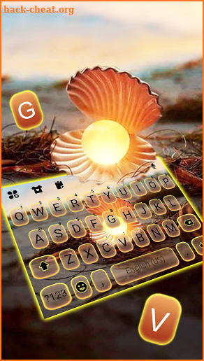 Glowing Pearl Keyboard Background screenshot