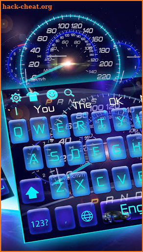 Glowing Sports Car Dial Keyboard screenshot