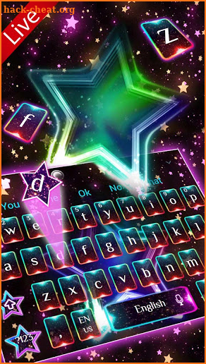 Glowing Star Live Keyboard screenshot