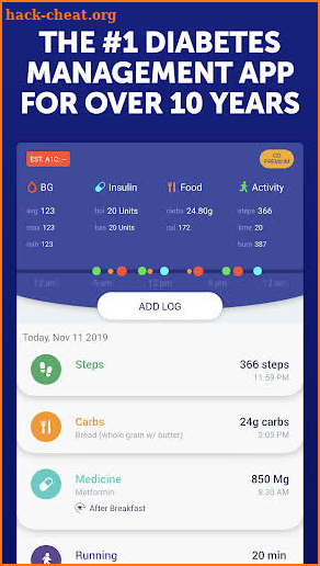 Glucose Buddy Diabetes Tracker screenshot