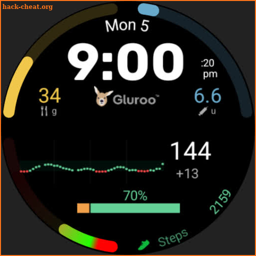 Gluroo CGM Watchface screenshot