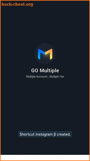 GO Multiple - parallel account Advice screenshot
