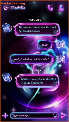 GO SMS BRIGHT ROSE THEME screenshot
