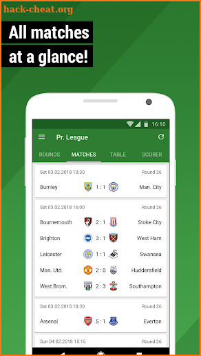 GoalAlert Football Live Scores Fixtures Results screenshot