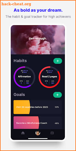 Goals: the habit & goal tracker for high achievers screenshot