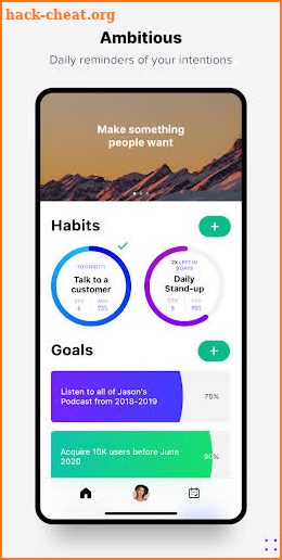 Goals: the habit & goal tracker for high achievers screenshot