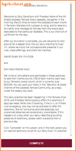 Goddess Temple 2.0 screenshot