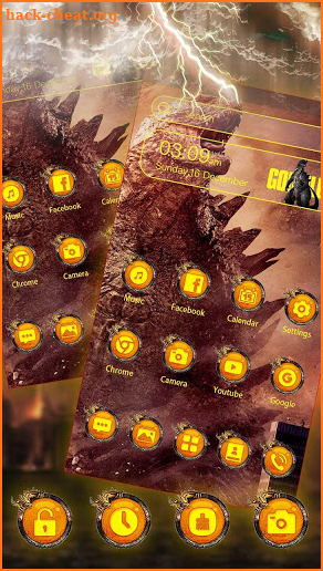 Godzilla Wallpaper lock screen theme screenshot