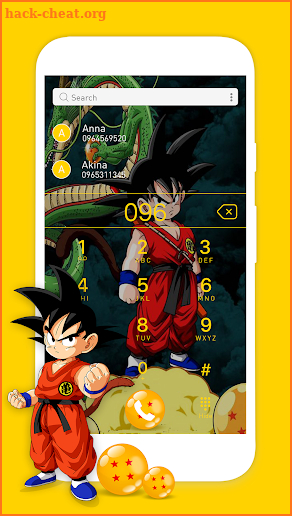Goku Dialer Contact Phone Theme screenshot