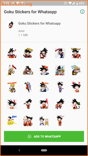 Goku Stickers For Whatsapp screenshot