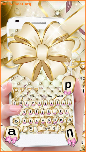 Gold Beautify Bow Keyboard screenshot