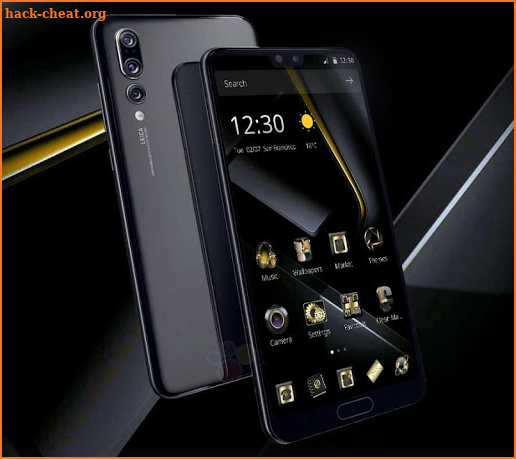 Gold Black Business Theme For Huawei P20 screenshot