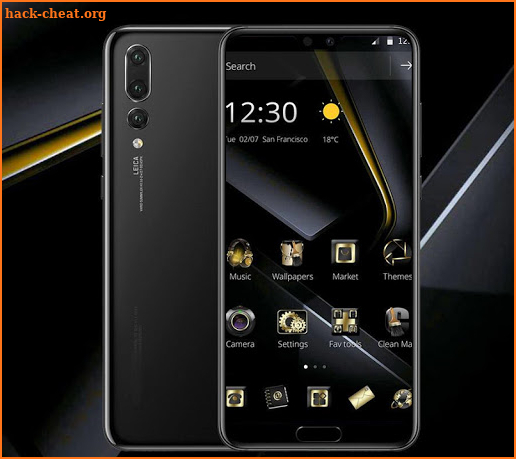 Gold Black Business Theme For Huawei P20 screenshot