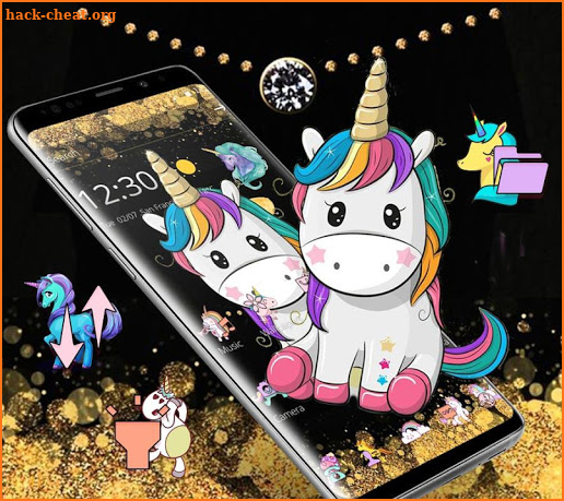 Gold Black Business Unicorn Theme screenshot