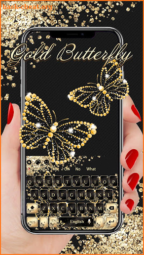 Gold Black Butterfly keyboard screenshot