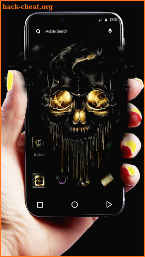 Gold Black Horrific Skull APUS Launcher Theme screenshot