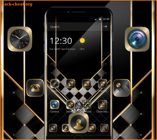 Gold Black Luxurious Theme screenshot