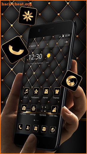 Gold Black Luxury Business Theme screenshot
