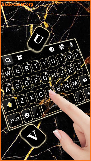 Gold Black Marble Keyboard Theme screenshot