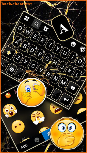 Gold Black Marble Keyboard Theme screenshot