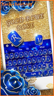 Gold Blue Rose Keyboard screenshot