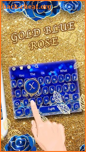 Gold Blue Rose Keyboard screenshot