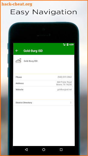 Gold-Burg ISD Texas screenshot