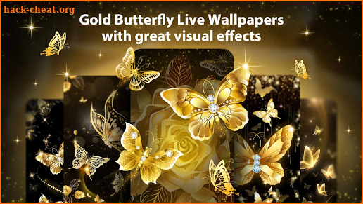 Gold Butterfly Live Wallpapers screenshot