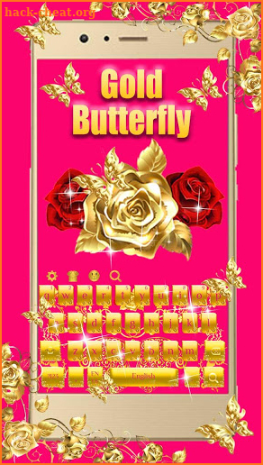 Gold Butterfly Rose keyboard screenshot