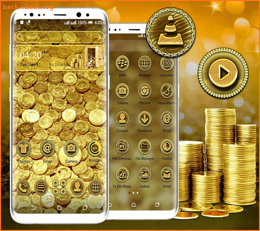 Gold Coin Launcher Theme screenshot