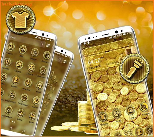 Gold Coin Launcher Theme screenshot