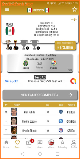 Gold Cup 2021 - USA soccer Live results screenshot