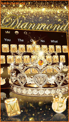 Gold diamond crown Keyboard Theme screenshot