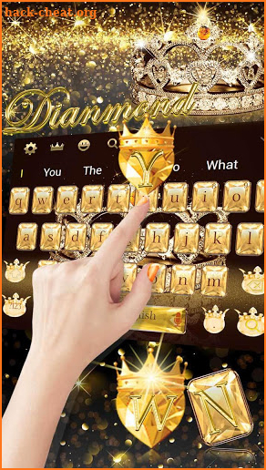 Gold diamond crown Keyboard Theme screenshot