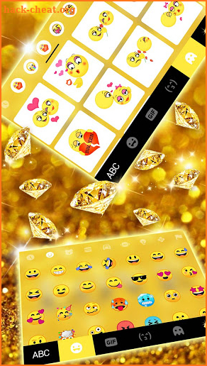 Gold Diamond Gravity Keyboard Background screenshot