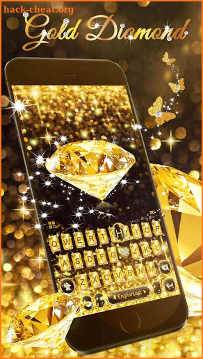Gold Diamond Keyboard Theme screenshot