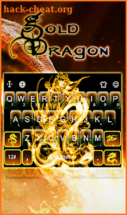 Gold Dragon Keyboard Theme screenshot