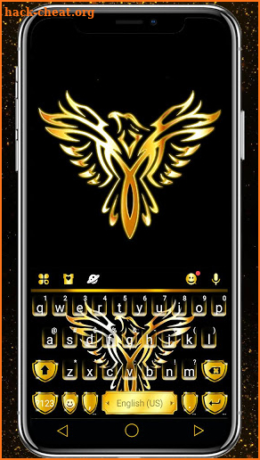 Gold Eagle Keyboard Theme screenshot