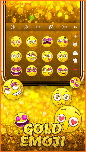 Gold Emoji Keyboard Sticker screenshot