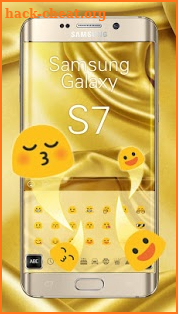 Gold Galaxy S7 Keyboard screenshot