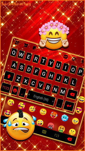 Gold Glitter Bred Keyboard Background screenshot