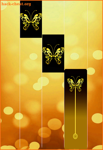 Gold Glitter ButterFly Piano Tiles 2018 screenshot