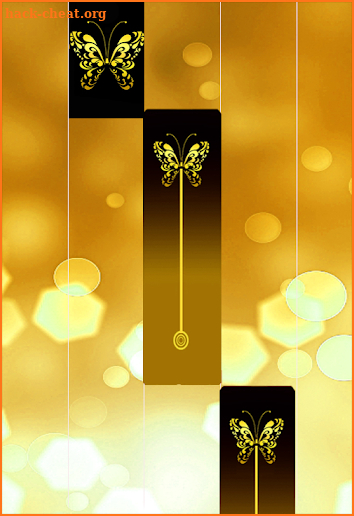 Gold Glitter ButterFly Piano Tiles 2018 screenshot