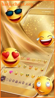 Gold Glitter Silk Keyboard Theme screenshot