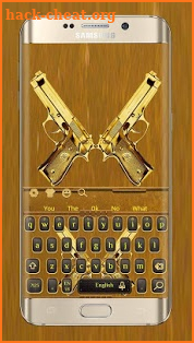 Gold gun military war keyboard theme screenshot