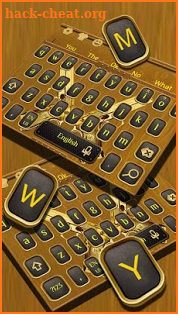 Gold gun military war keyboard theme screenshot