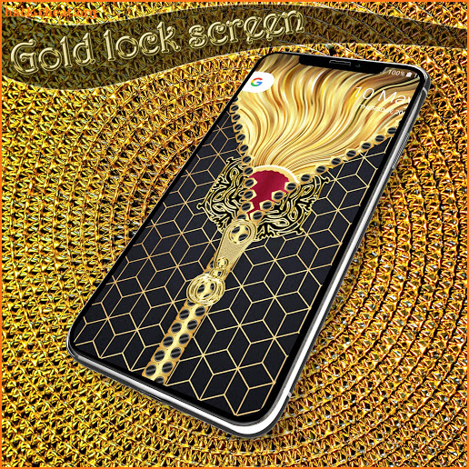 Gold lock screen screenshot