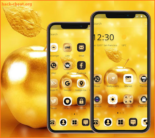 Gold Luxury Apple Theme For XS screenshot