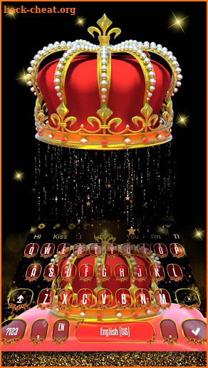 Gold Luxury Crown Keyboard Theme screenshot